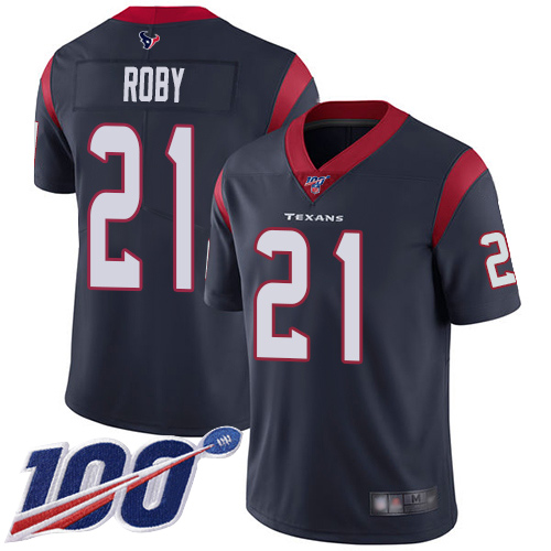 Houston Texans Limited Navy Blue Men Bradley Roby Home Jersey NFL Football #21 100th Season Vapor Untouchable->youth nfl jersey->Youth Jersey